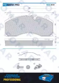 Комплект тормозных колодок FOMAR Friction FO 925781